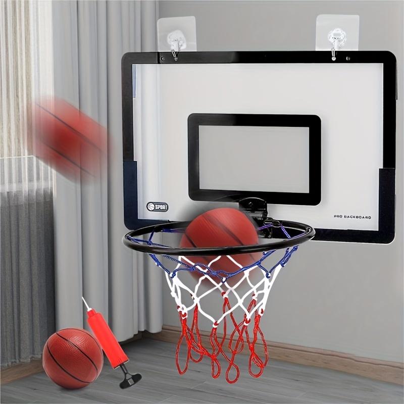 Adjustable Height Wall-Mounted Basketball Hoop Set - Durable Mini Hoop for Fun Indoor Play - Perfect for Use with Easy Installation and Space-Saving Design