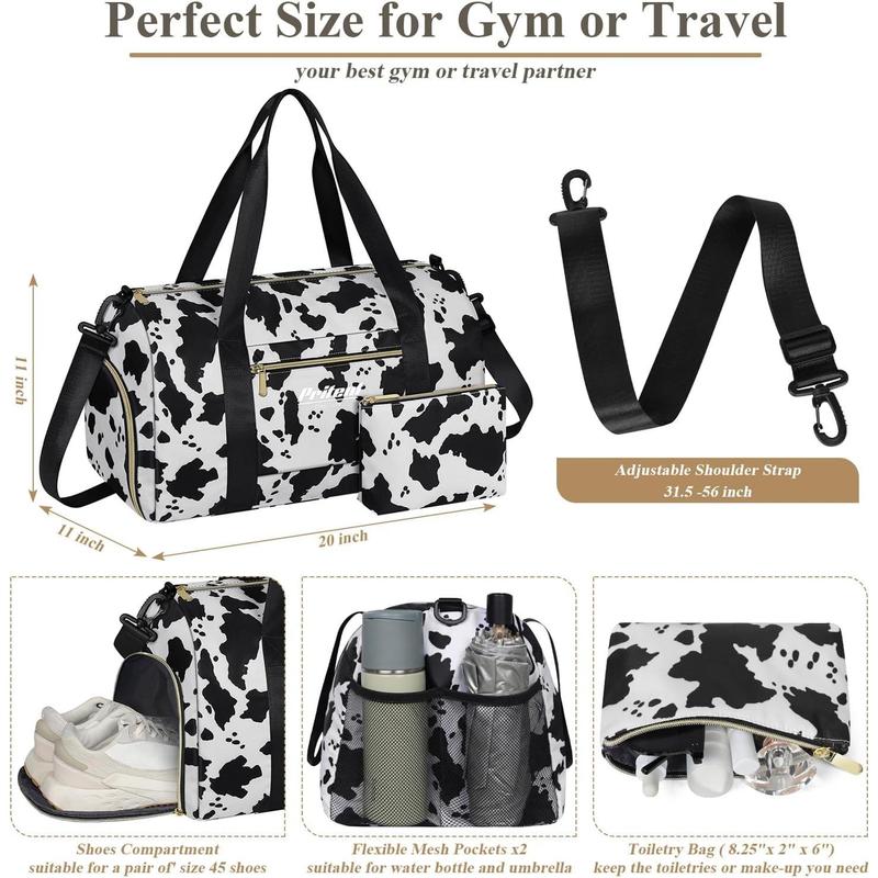 Gym Bag for Women with Shoe Compartment,  Gym Tote Bags Travel Duffle Bag for  Yoga Maternity