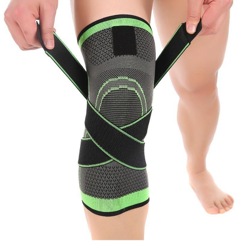 1 PC Sports Knee Pads Professional Silicone Anti-collision Spring Support Basketball Knee Pads Mountaineering Running Fitness Outdoor Protective Equipment