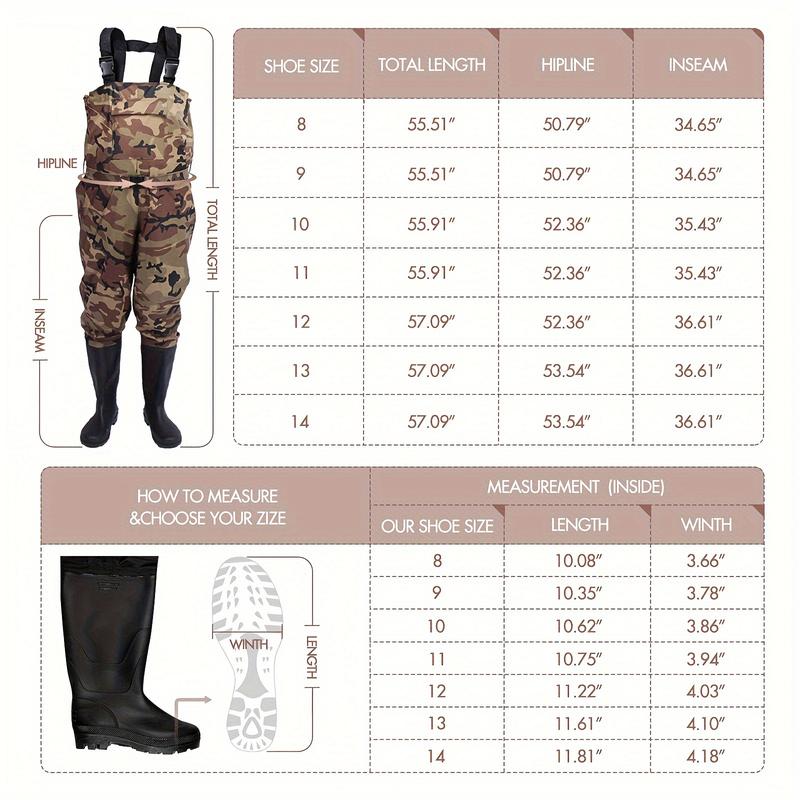 3-Ply Nylon PVC Breathable Ultra Lightweight Veil Camo Chest Stocking Boot Foot Fishing Hunting Waders For Men Women