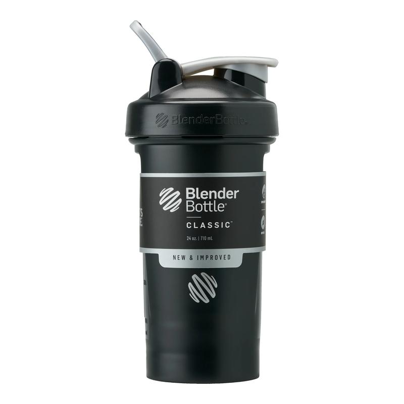 BlenderBottle Classic V2 24 oz Black Shaker Cup with Flip-Top Lid