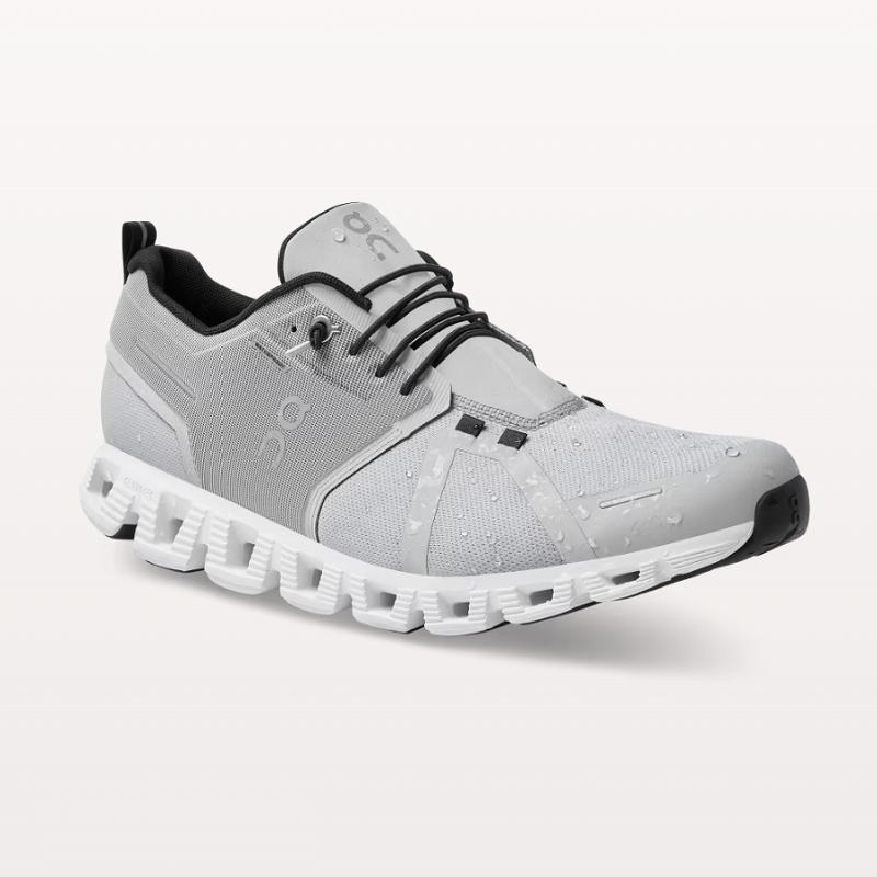 On Cloud 5 Waterproof Running Shoe, Glacier & White - Full Size