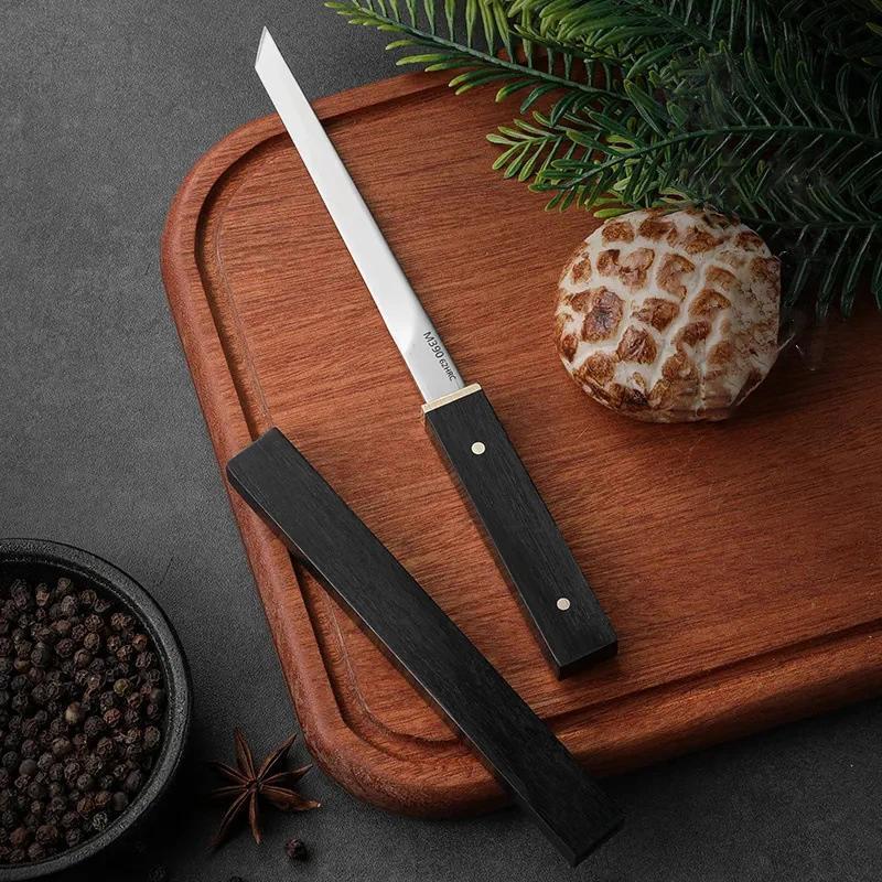 Portable Furit Kitchen Knife for Outdoor Camping,  M390 Stainless Steel Sharp Straight Knife for Cutting Vegetable & Fruit