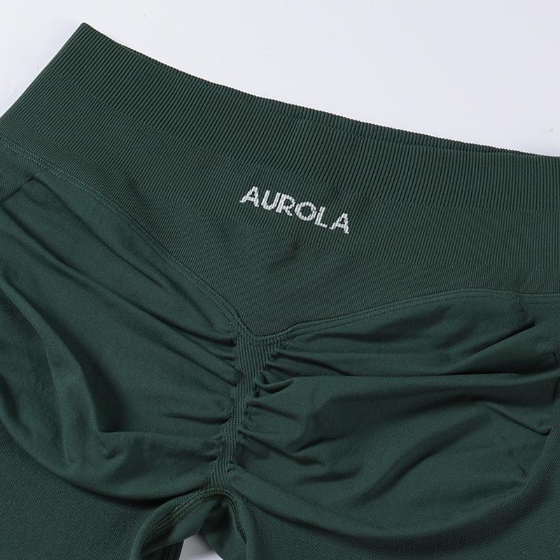 AUROLA Influence Collection Workout Shorts for Women,No Roll Up Squat Proof New Scrunch Seamless Compression Gym Short 3.5“