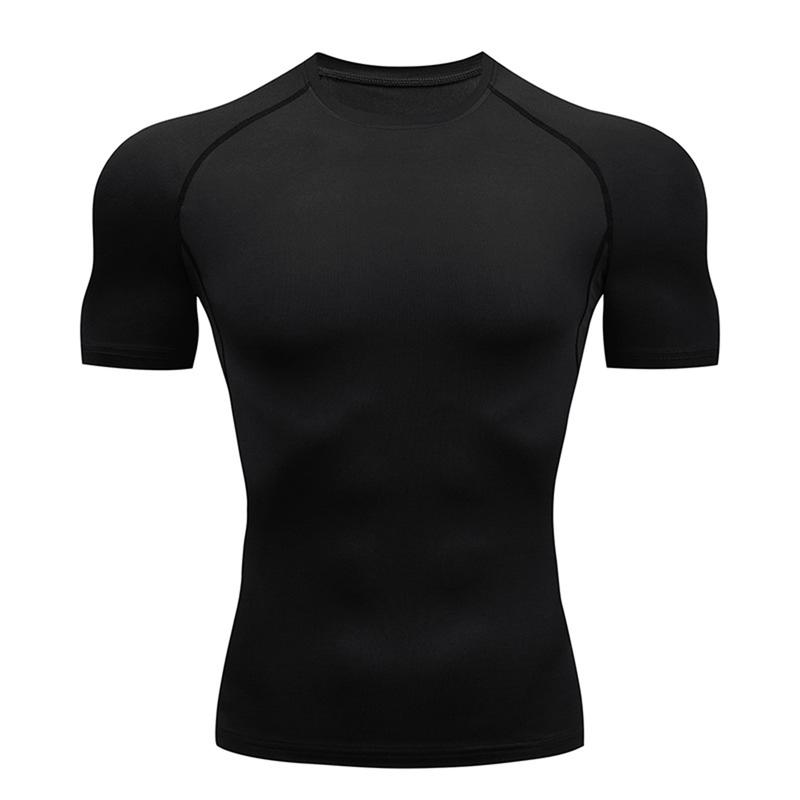 Mens Athletic Workout Shirts Quick Dry Short Sleeve Shirt Training Running Compression T-Shirts