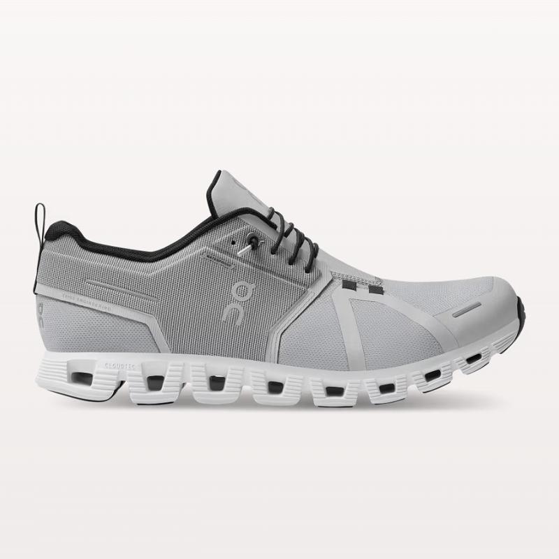 On Cloud 5 Waterproof Running Shoe, Glacier & White - Full Size