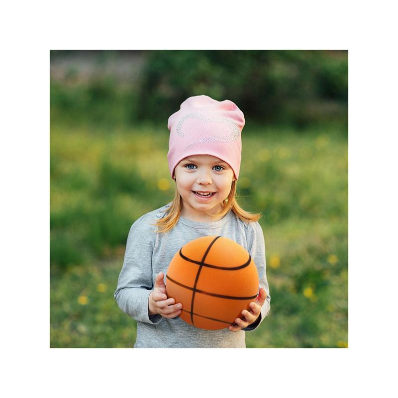 Silent Basketball, Uncoated High-Density Foam Ball, Mute Basketball,High-Resilience, Safe, Soft, Training For Various Indoor Activities, Orange