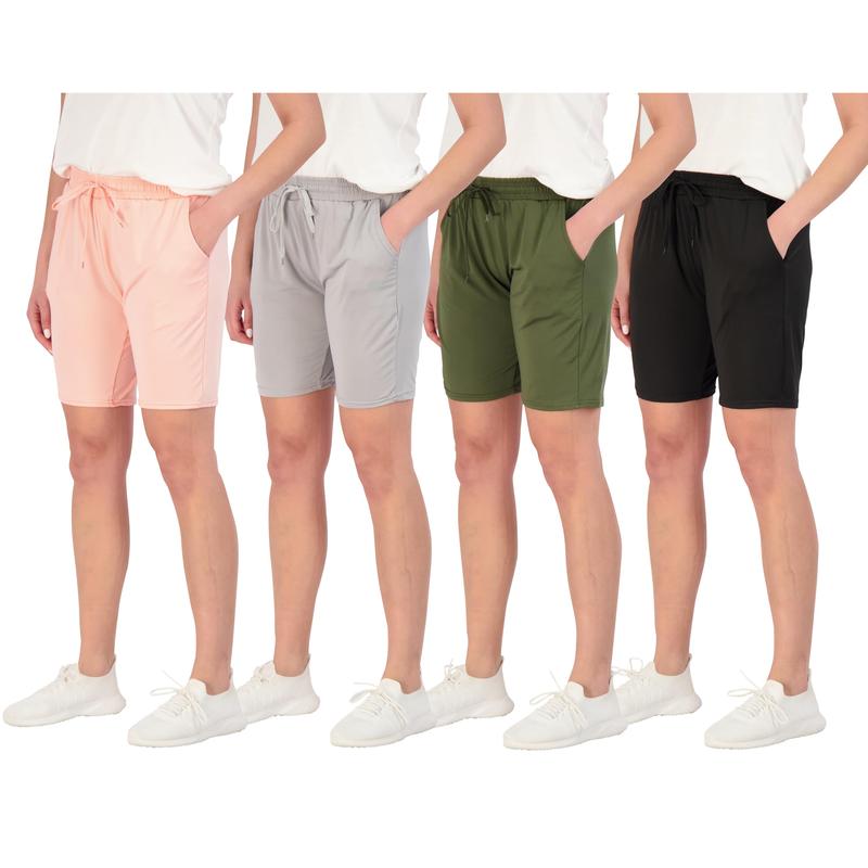 Real Essentials 4 Pack: Women's Dry-Fit Athletic 7