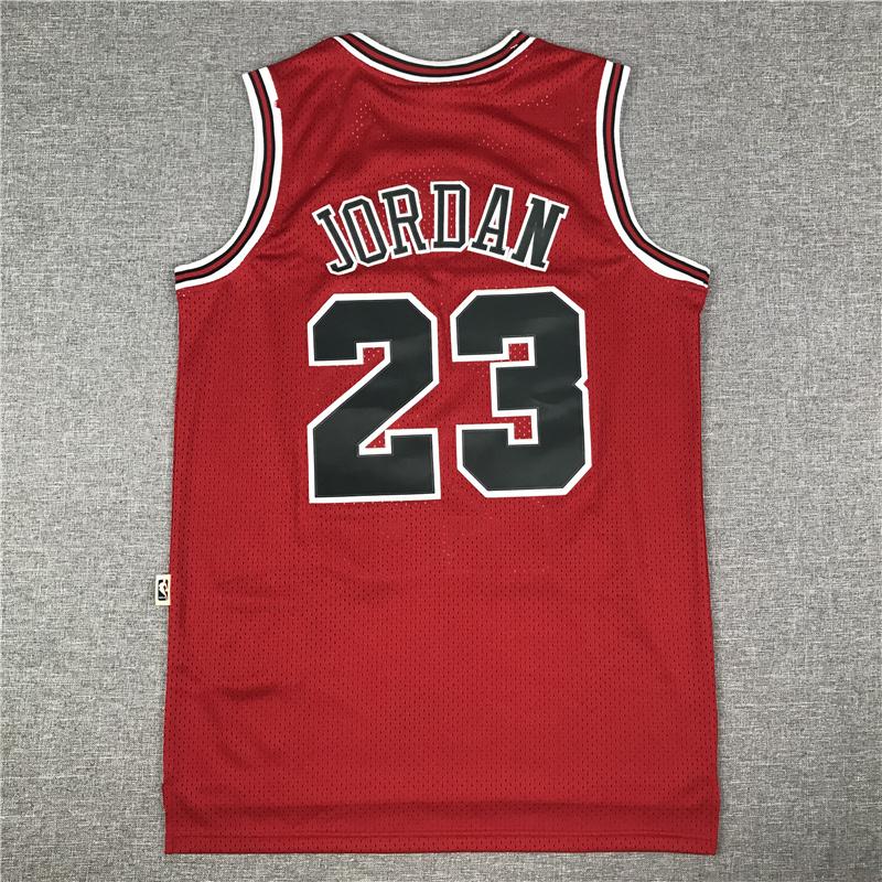 MJ LeBron James stitched Men's Sleeveless Basketball Jersey Red Black White 1997-98