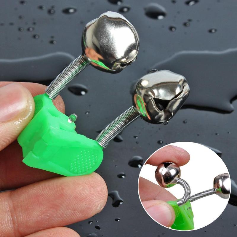 Fishing Bite Alarm, 10pcs Double Bell Clipped Onto The Pole, Durable Material, Accurate Fishing Alarm, Essential Bite Indicator