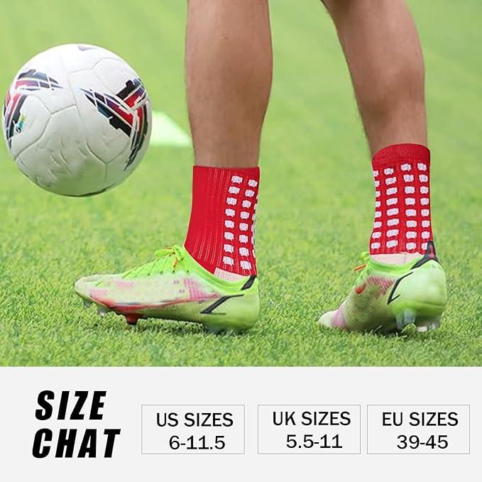 Men's Soccer Socks - Non Skid Anti Slip Socks for Football Basketball Hockey Rugby Sports