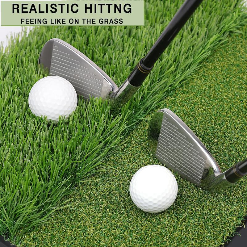 Professional Dual-Turf Golf Hitting Mat with Robust Rubber Base, Perfect for Indoor or Outdoor Backyard Training