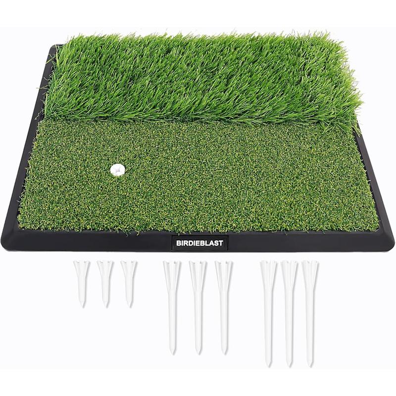 Professional Dual-Turf Golf Hitting Mat with Robust Rubber Base, Perfect for Indoor or Outdoor Backyard Training