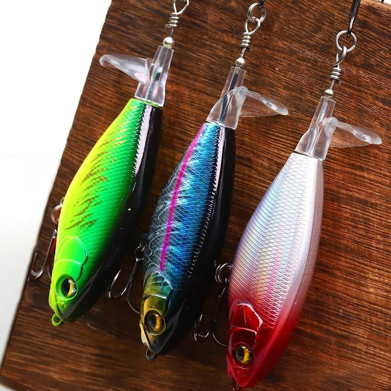 Fishing Lure with Hook,Water Surface Propeller Fishing Bait, Lifelike Floating Swimming Artificial Hard Baits,Fishing Accessories for OutdoorFishing ,Fishing Equipment Perfect for Fishing Enthusiasts fishing gear Bionic Paddle Tail Swimbait Set