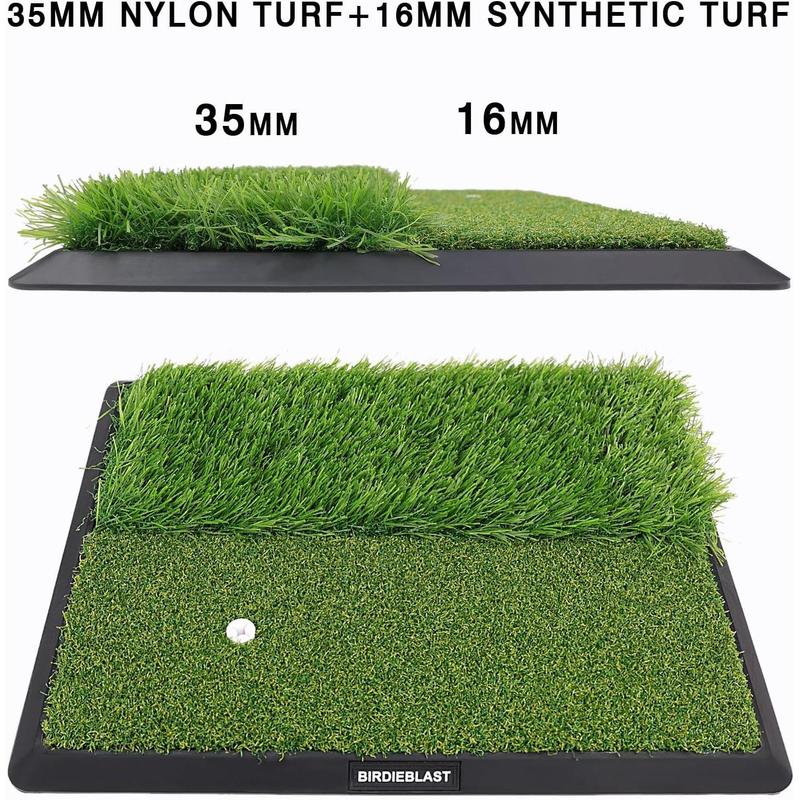 Professional Dual-Turf Golf Hitting Mat with Robust Rubber Base, Perfect for Indoor or Outdoor Backyard Training