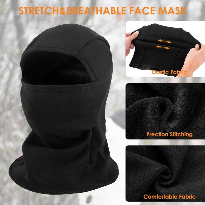 Balaclava Ski Mask for Adult, Full Face Mask Winter Fleece Thermal Cold Weather Outdoors Cover for Men Women 2 Packs