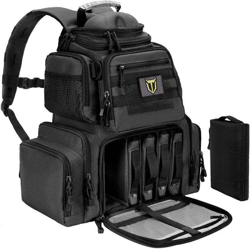 Tactical Range Backpack Bag for Gun and Ammo with Pistol Case