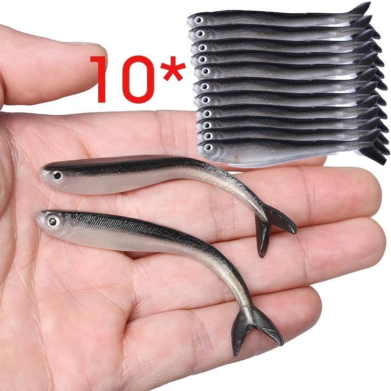 10pcs bag Fishing Soft Bait 8.5cm Wobble Bait Artificial Lure