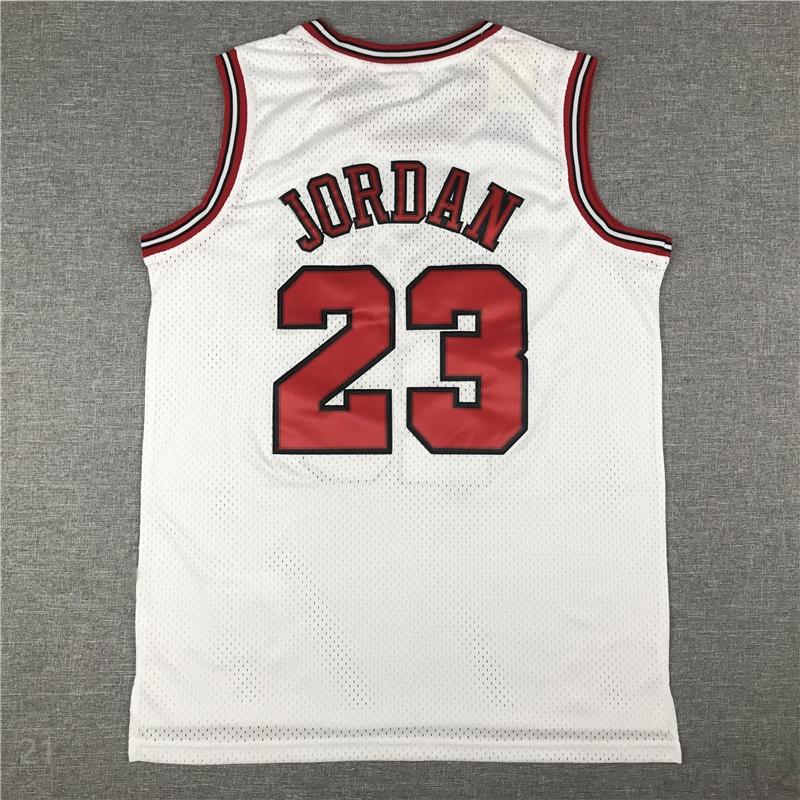 MJ LeBron James stitched Men's Sleeveless Basketball Jersey Red Black White 1997-98