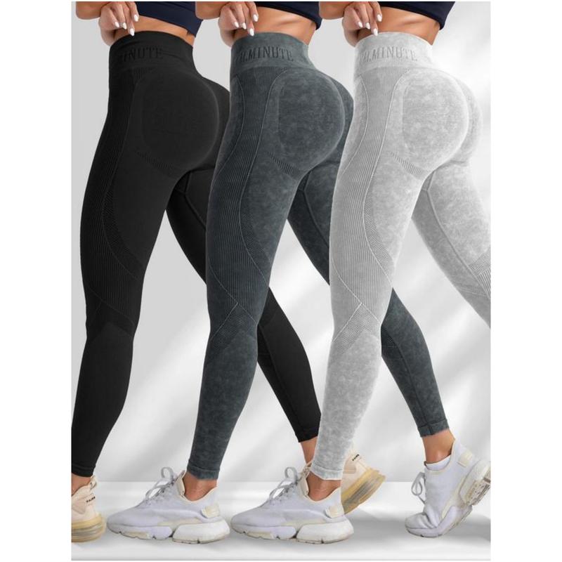 Women's Solid High Waist Sports Leggings, Sporty High Stretch Leggings, Ladies Sportswear,Yoga Pants, Workout Leggings, Gym Outfits for Women, Fall Outfits 2024, Womenswear,Fall Clothes