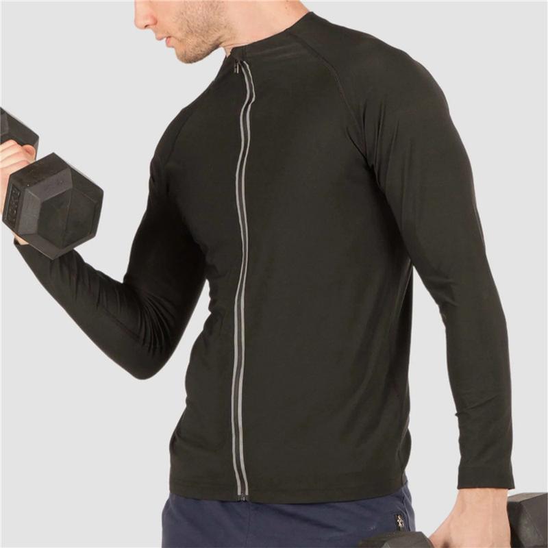 Men's Long Sleeve Workout Sweat Shirt Sweat Releasing Workout Shirt for Men