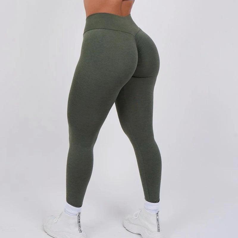 Hip Wicking Yoga Workout Hip Women Sports Pants solid high