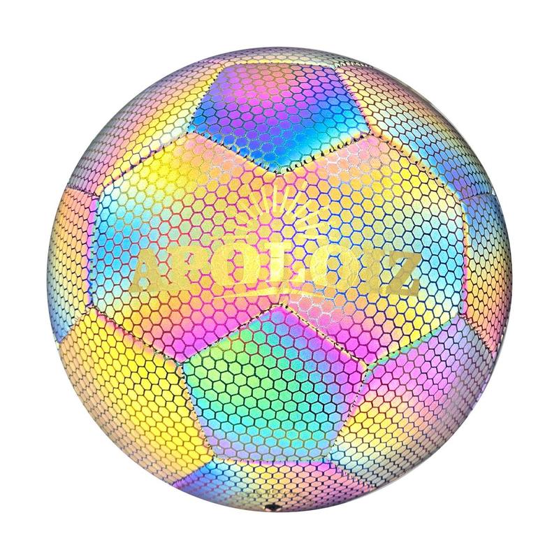 Reflective Football, Size 5 Luminous Football, Football Training Ball for Youth & Adults, Football Ball for Indoor Outdoor Use