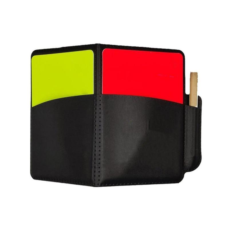 1 Set Sport Football Soccer Referee Wallet Notebook With Red Card & Yellow Card & Pen, Referee Tool