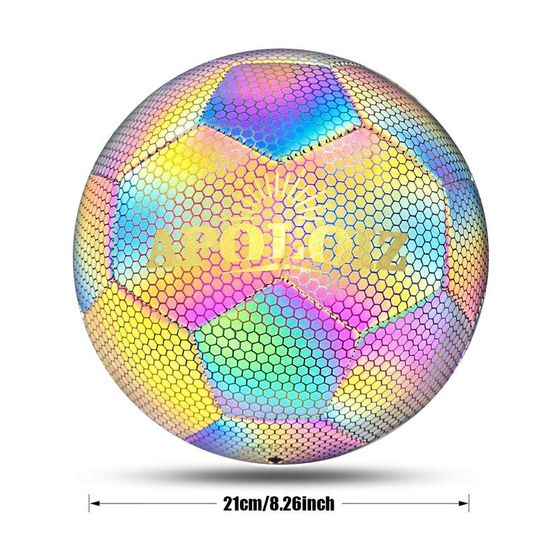 Reflective Football, Size 5 Luminous Football, Football Training Ball for Youth & Adults, Football Ball for Indoor Outdoor Use