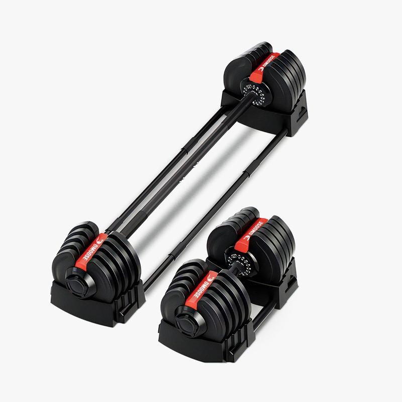 DMoose 90 LB Adjustable Dumbbell & Barbell Set