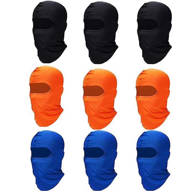 Breathable Sun Protection Face Mask, 9 Counts set Outdoor Sports Face Cover, Balaclava Face Mask, Windproof Face Mask for Men & Women, Sports & Outdoor Accessories, Running Essentials, Face Masks, Ski Mask, Christmas Gift