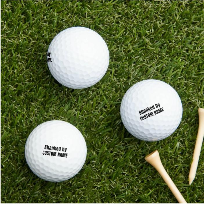 Shanked By Golf Balls with Custom Name