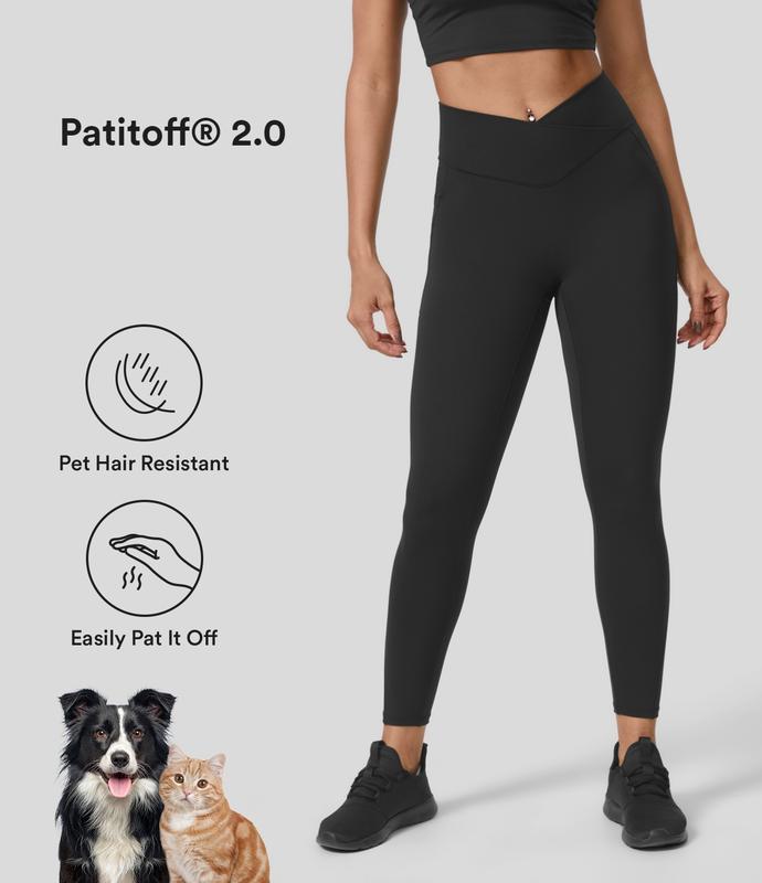 Halara Patitoff® 2.0 Pet Hair Resistant High Waisted Crossover Side Pocket Yoga Leggings