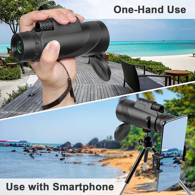 80x100 HD Compact Monocular, High Magnification Monocular Telescope, Suitable for Bird Watching, Hunting, Hiking, Camping and Wildlife Exploration