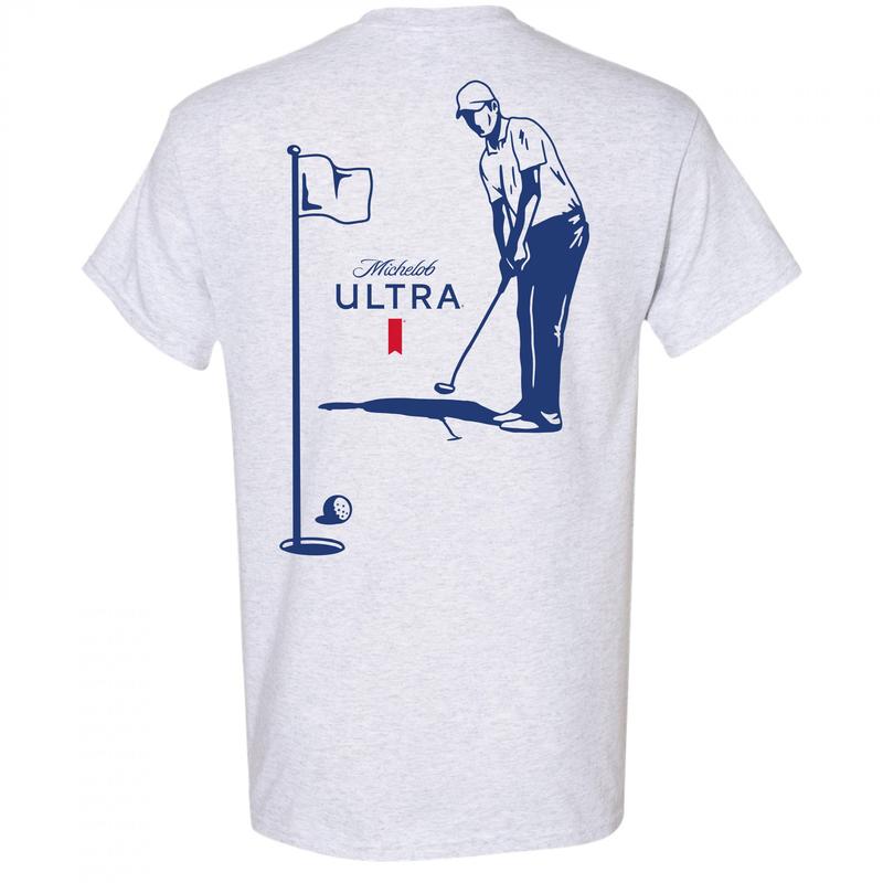 Michelob Ultra Golfing T-Shirt - 2 Side - Youthful & Vibrant - Every Size Available - Colors Galore - Multiple Style Options - Shared Styles