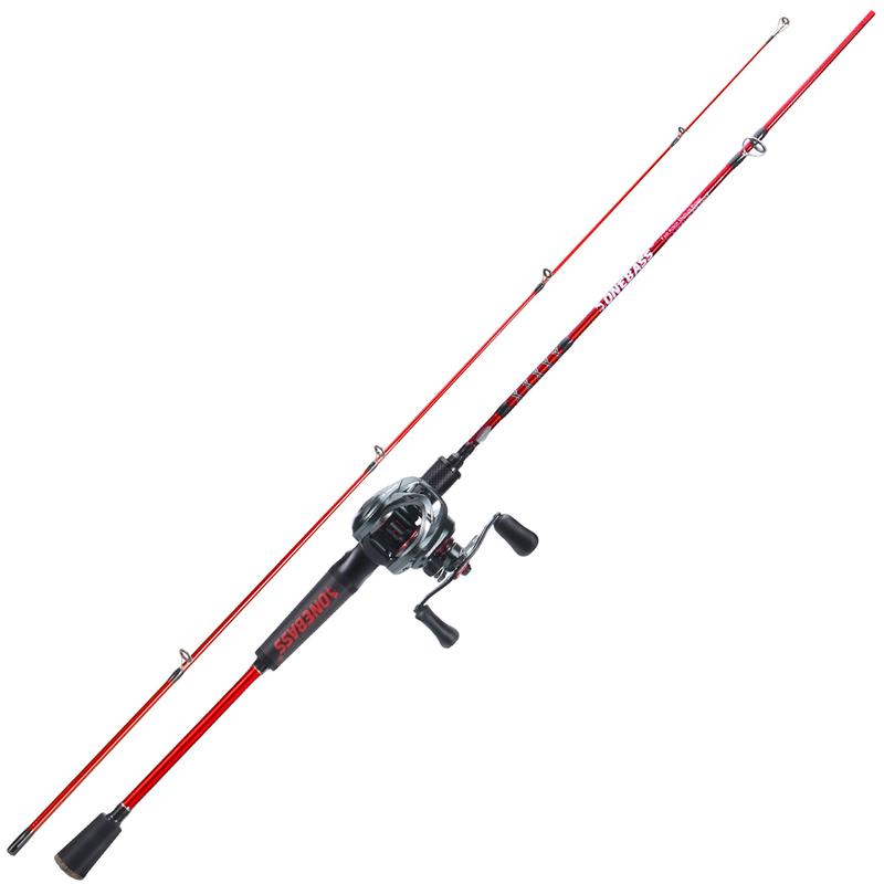 Sougayilang Baitcasting Fishing Rod and Reel Combo, Medium Low Profile with SuperPolymer Handle，outdoors fishing supplies