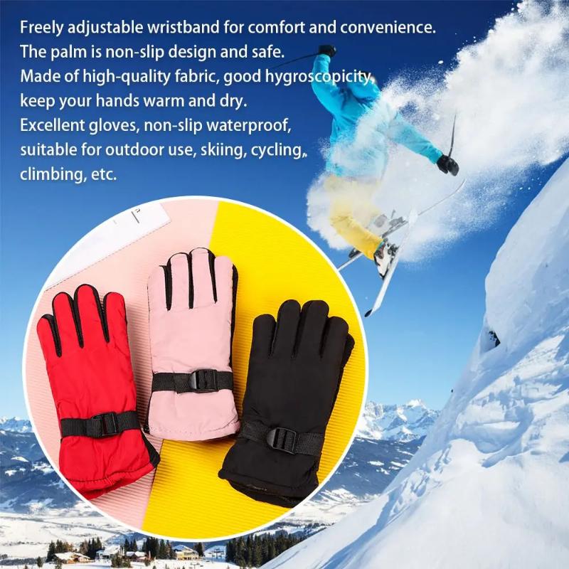 winter gloves 1Pair Winter Waterproof Warm Adult Kids Boys Girls Gloves Ski Children Mittens Snow Outdoor