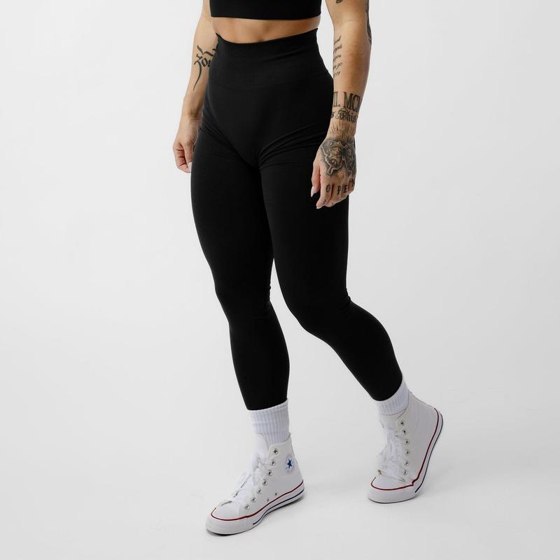 Legacy Seamless Leggings - High-Rise, Squat Proof, 4-Way Stretch with Back Scrunch & V-Tapered Detailing Compression