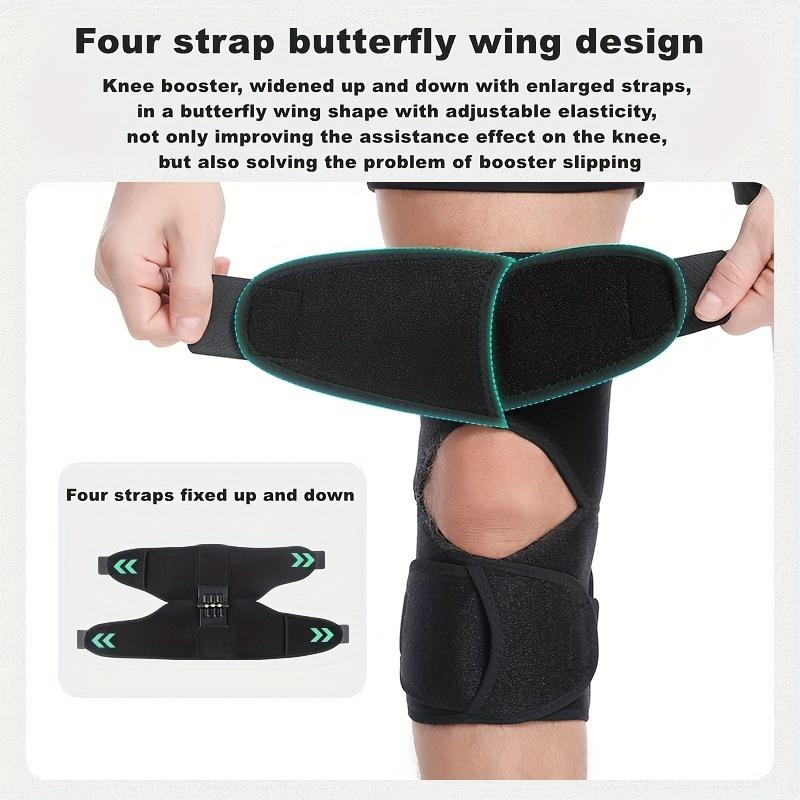 Adjustable Knee Brace Support with Spring Booster, Patella Stabilizer for Squats, Hiking, Fitness & Outdoor Activities - Single Pack, Neoprene Material with Reinforced Straps and Non-Slip Design