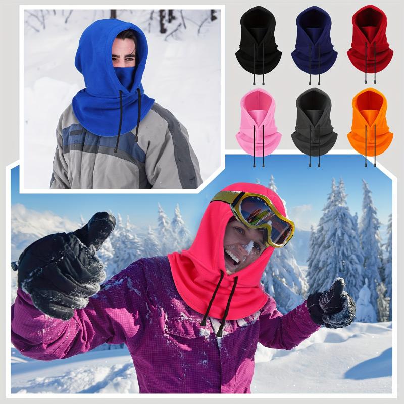 1pc Balaclava Windproof Winter Face Mask Warm Fleece Ski Mask Hat Fleece Winter Face Warmer Neck Warmer For Outdoor Cold Weather Motorcycle Bike Cycling For Women & Men