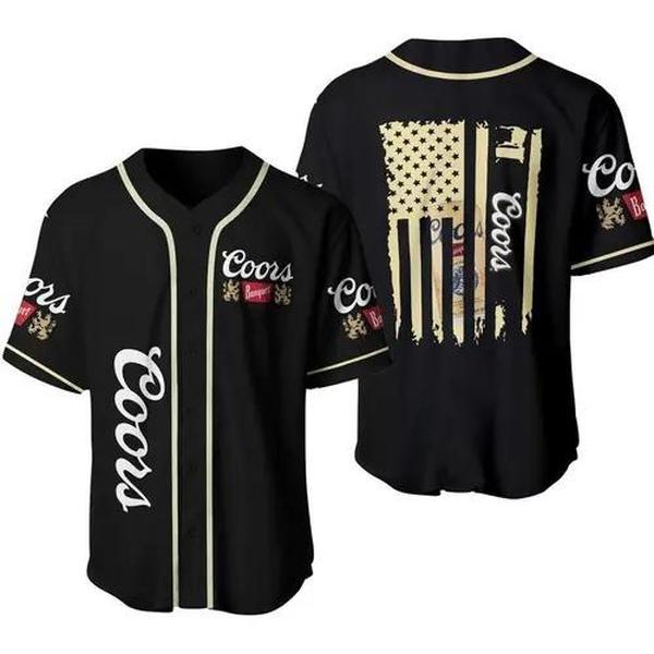 Coors Banquet Jersey Coor Banquet Collection Baseball Jersey  Beer Lover Summer Jersey for Men and Women