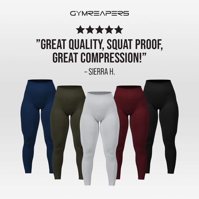 Legacy Seamless Leggings - High-Rise, Squat Proof, 4-Way Stretch with Back Scrunch & V-Tapered Detailing Compression