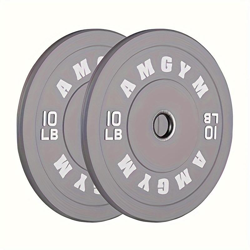 AMGYM Color Bumper Plate, Weights Plates, Bumper Weight Plate, Steel Insert, Strength Training 10lb Pair