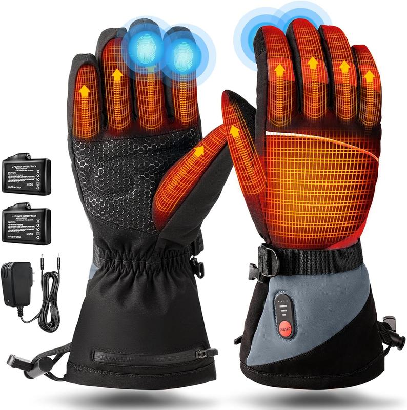 Rechargeable Heated Gloves for Men Women,7.4V Fast Heating Gloves Liners, Hand Warmers Arthritis Gloves, Heater Cold Winter Gloves, Snowmobile Camping Cycling Skiing Hiking Working