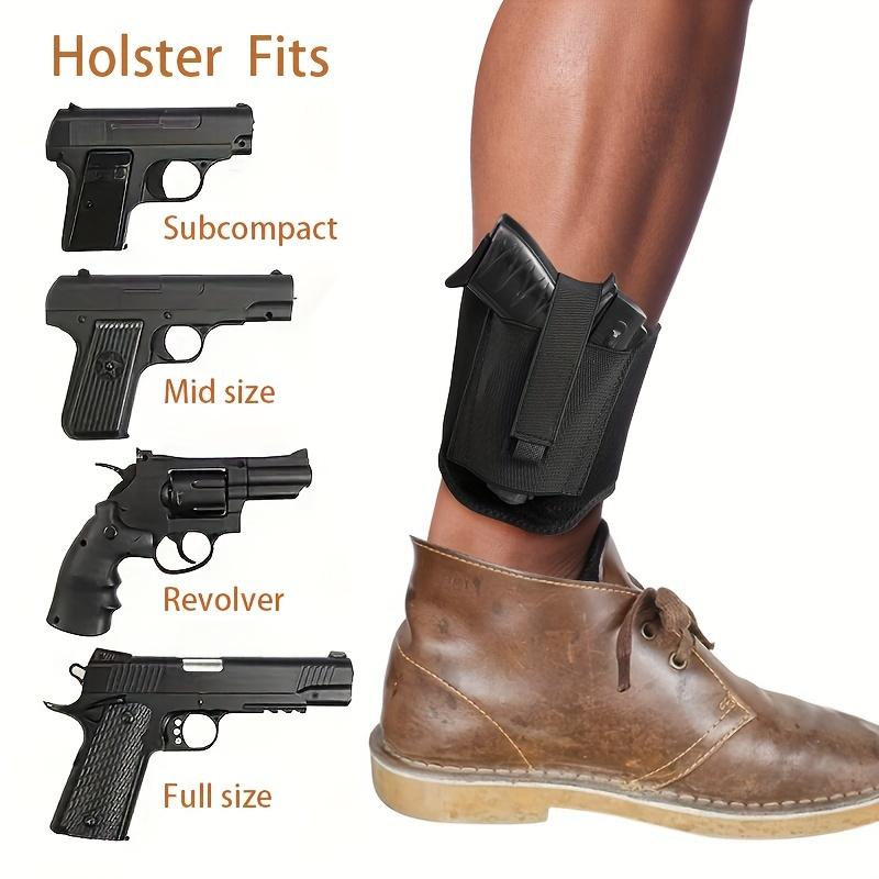 Neoprene Ankle Holster - Concealed Carry, Quick-Draw, Covert, Universal Fit for Men and Women, Rubber Fabric, Left and Right Hand Compatible Non-Slip Sports