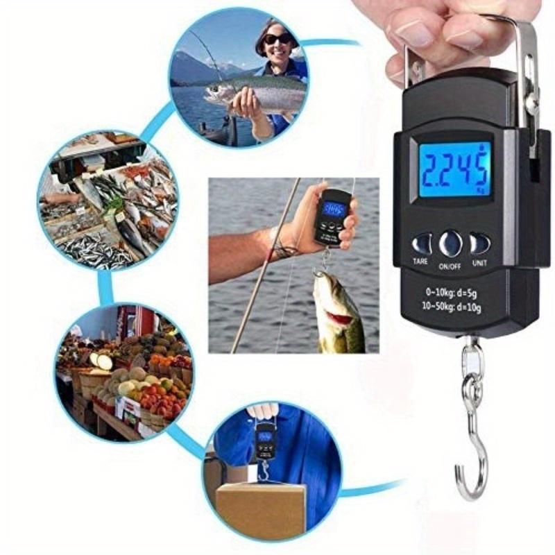 Summer Fishing Accessories Kit, 1 Handheld Digital Fish Scale & 1 Floating Fish Gripper & 1 Fishing Lanyard & 1 Fish Hook Remover Combo Kit