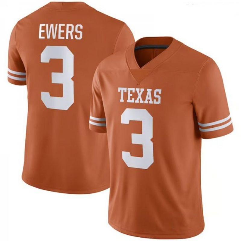 Quinn Ewers Texas Longhorns Replica Official Jersey - Texas Orange, Sport Jersey Shirt Trendy, Men Football NCAA Jersey Shirt, Gift For Fan