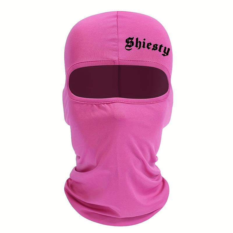 5pcs Shiesty Letter Print Balaclava - Cooling Face Mask & UV Protector Neck Gaiter for Men Women Summer Motorcycle Ski Scarf