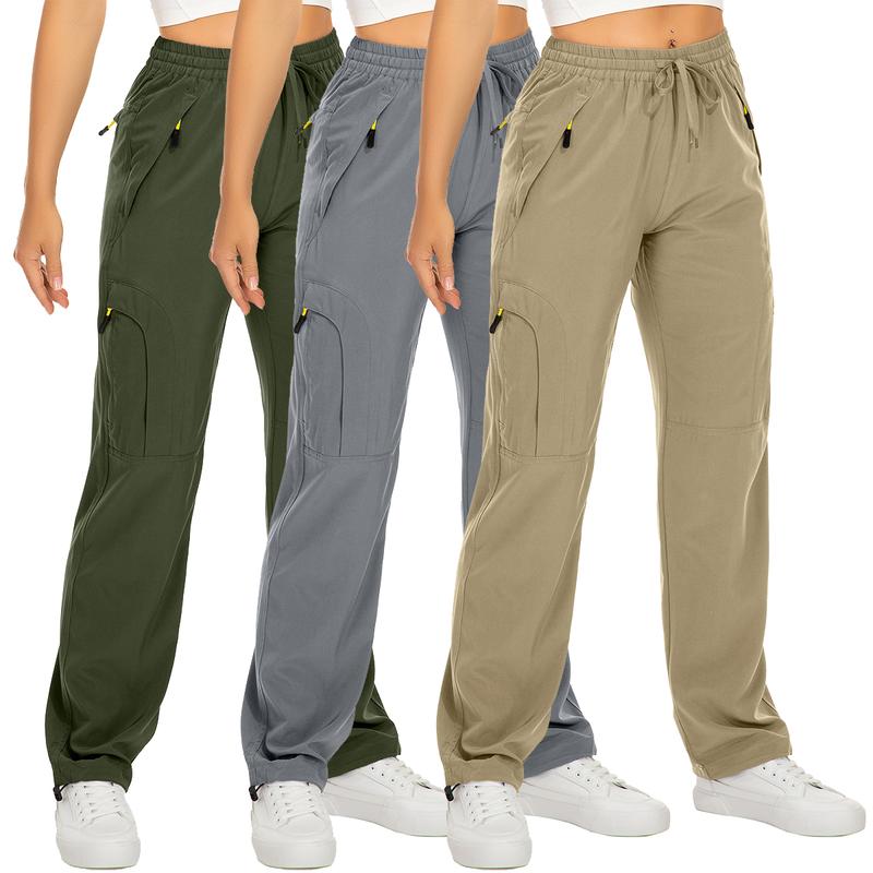 Toumett Womens Hiking Pants Quick Dry UPF 50 Travel Golf Pants Lightweight Camping Work Cargo Pants Zipper Pockets