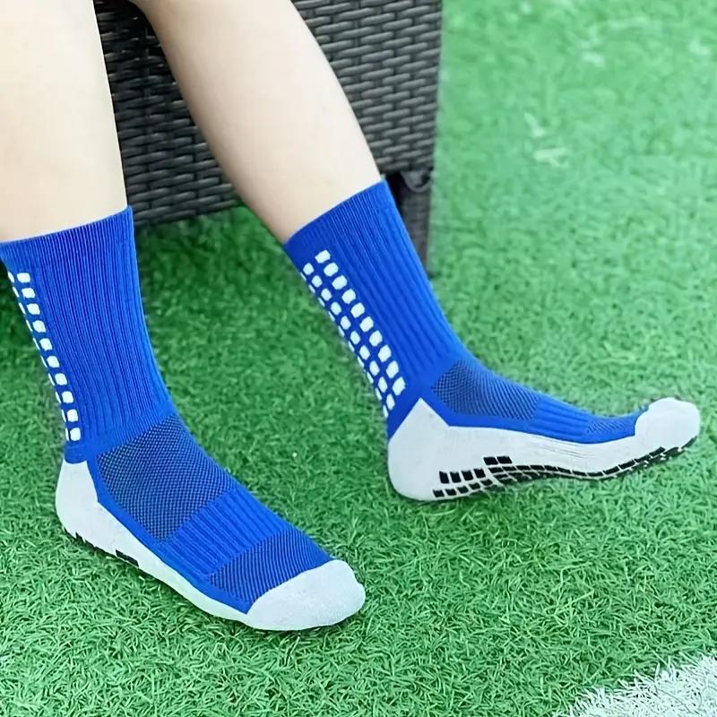 3 6 10 Pairs Soccer Socks, Breathable Cushioned With Non-Slip Silicone Grips, Mid-Calf Professional Training, For Outdoor Sports, Football Matches, Fitness Workouts